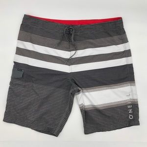 O’Neill board shorts grey white size 38 swim